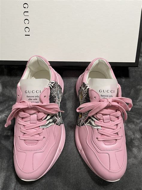 gucci rhyton pink cat|Gucci Women's Rhyton Mystic Cat Sneakers.